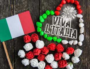 Italy concept background. text Live italy Republic 