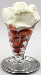 Gelato con fragole