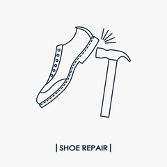 Shoe repair outline icon