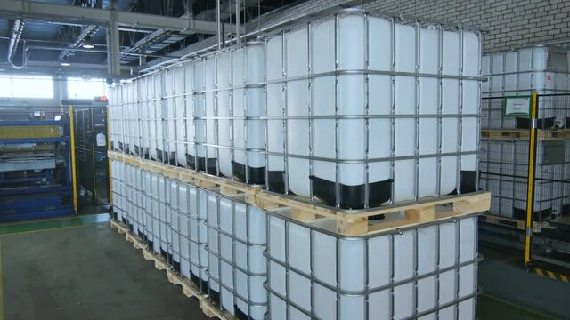 Camera Shows Finished Intermediate Bulk Containers in Frames