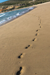 Footsteps on the sand