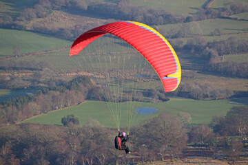 Paraglider in the Brecon Beacons