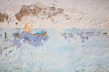 grungy blue paint Mediterranean wall texture background