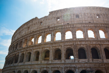 Fototapeta premium Ancient ruins of Coliseum in Rome