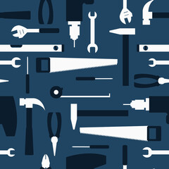Hand work tools. Vector  pattern