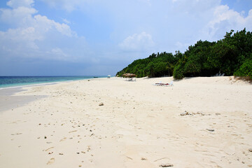 Beautiful beach on Ukulhas at Maldives