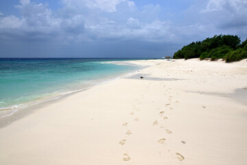 Beautiful beach on Ukulhas at Maldives
