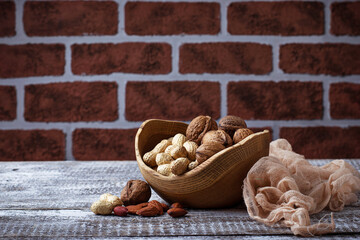 Different type of nuts in bowl