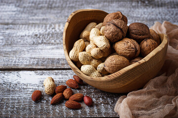 Different type of nuts in bowl