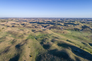 aerial view of Nebraska Sand Hills