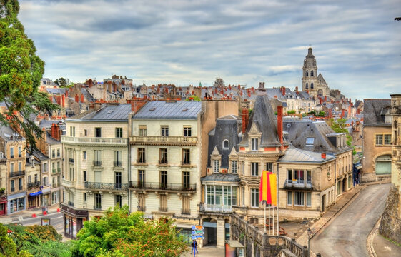 View of the old town of Blois - France