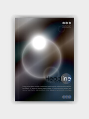 Cover design futuristic  circles with dark blue metal colours background