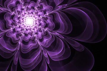 beautiful background with purple fractal flower