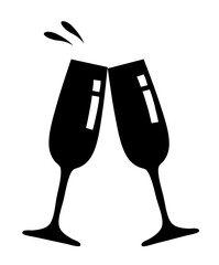 vector champagne glasses