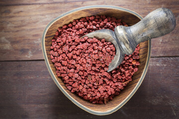 Seeds of achiote (Bixa orellana)