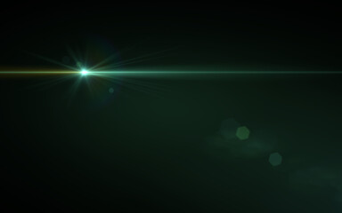 Design natural green lens flare. Rays background