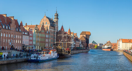 Colourful historic houses in Gdansk