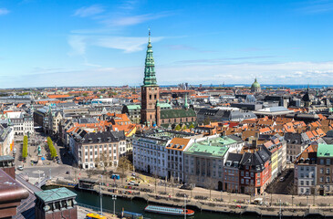 Naklejka na ściany i meble Aerial view of Copenhagen