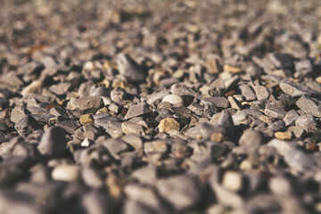 Crashed small stones, natural background.