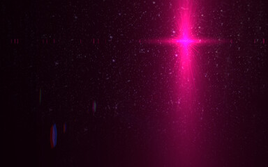 Abstract digital lens flare in black background