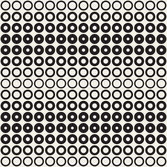 Abstract black and white pattern background. Seamless geometric circle halftone. Stylish modern texture..