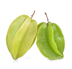 Star fruit isolated on white background