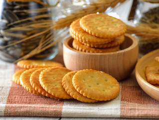 Homemade thin crispy cheesy crackers