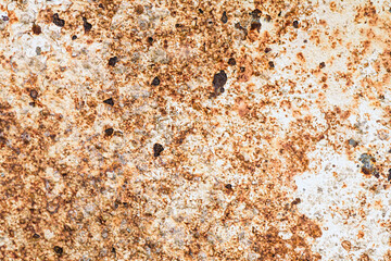 Severely corroded metal under the swollen enamel