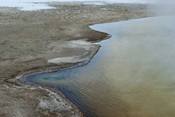 Fototapeta na wymiar Black Sand Basin, Winter, Yellowstone NP