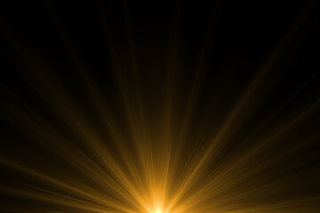 Lens flare light over black background. 