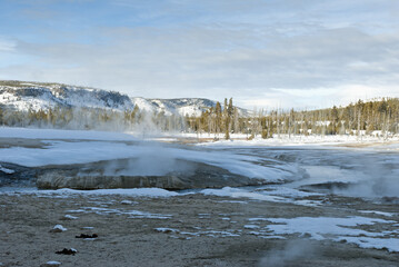 Cliff Geyser, Winter, Yellowstone NP