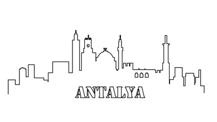 Obraz premium Antalya Skyline