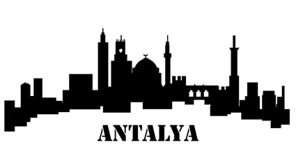 Naklejka premium Antalya Skyline