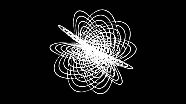 circle ring Neon Glow light dot particle design,Abstract fractal point geometry.virtual artistic cosmos,dynamic perspective geometry space,whirl pinstripe structure,computing progress flow movement.