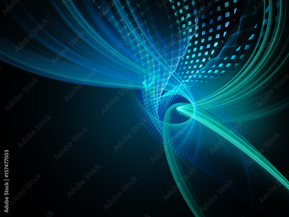 Poster abstract background element. fractal graphics series. three-dimensional composition of intersecting 