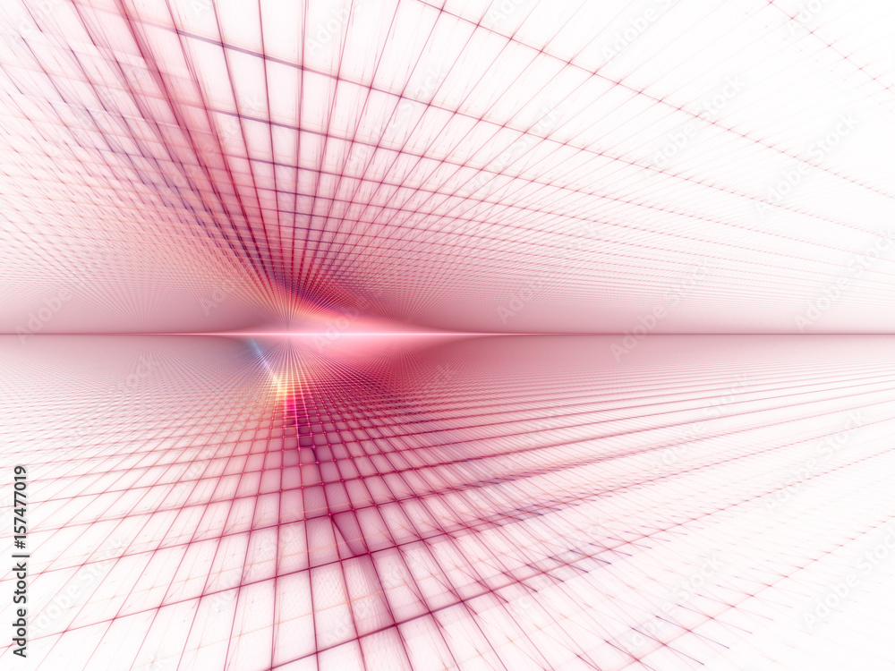 Poster abstract background element. grid planes perspective. retro sci fi style. time and space concept. pi