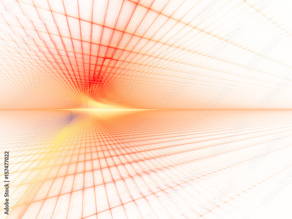 Poster abstract background element. grid planes perspective. retro sci fi style. time and space concept. re