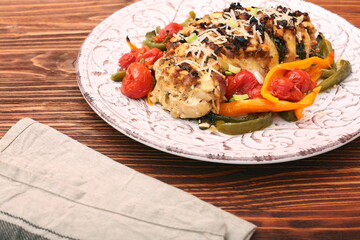 chicken breast stuffed feta cheese and herbs