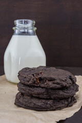 Double Chocolate Cookies with White Milk