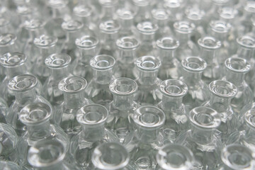 Empty Glass Jars Close Up