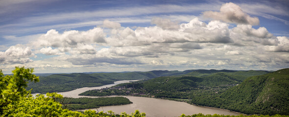 over looking hudson river