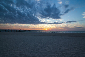 Obraz premium Sunset on beautiful beach