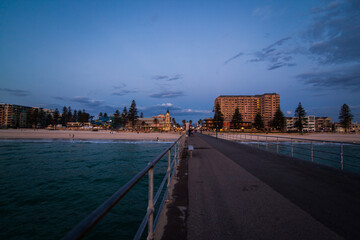 sunset at Glenelg beach Adelaide Australia