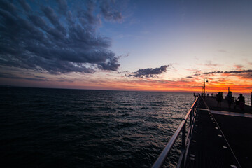 sunset at Glenelg beach Adelaide Australia
