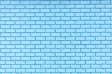 Fototapeta na wymiar Light Blue brick wall for use as a background.