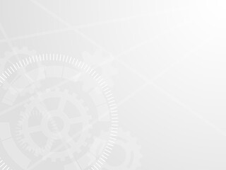Grey geometric technology background with gear shape. Vector illustration.