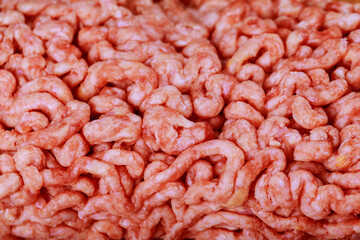 Raw ground beef as the background