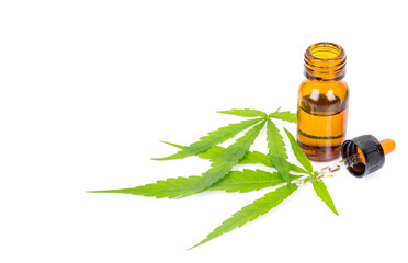  Medical Cannabis ( Marijuana ) oil  isolated on white background