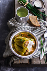 Green pepper stuffed