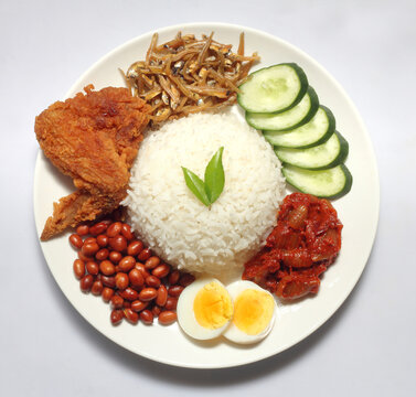 Traditional nasi lemak